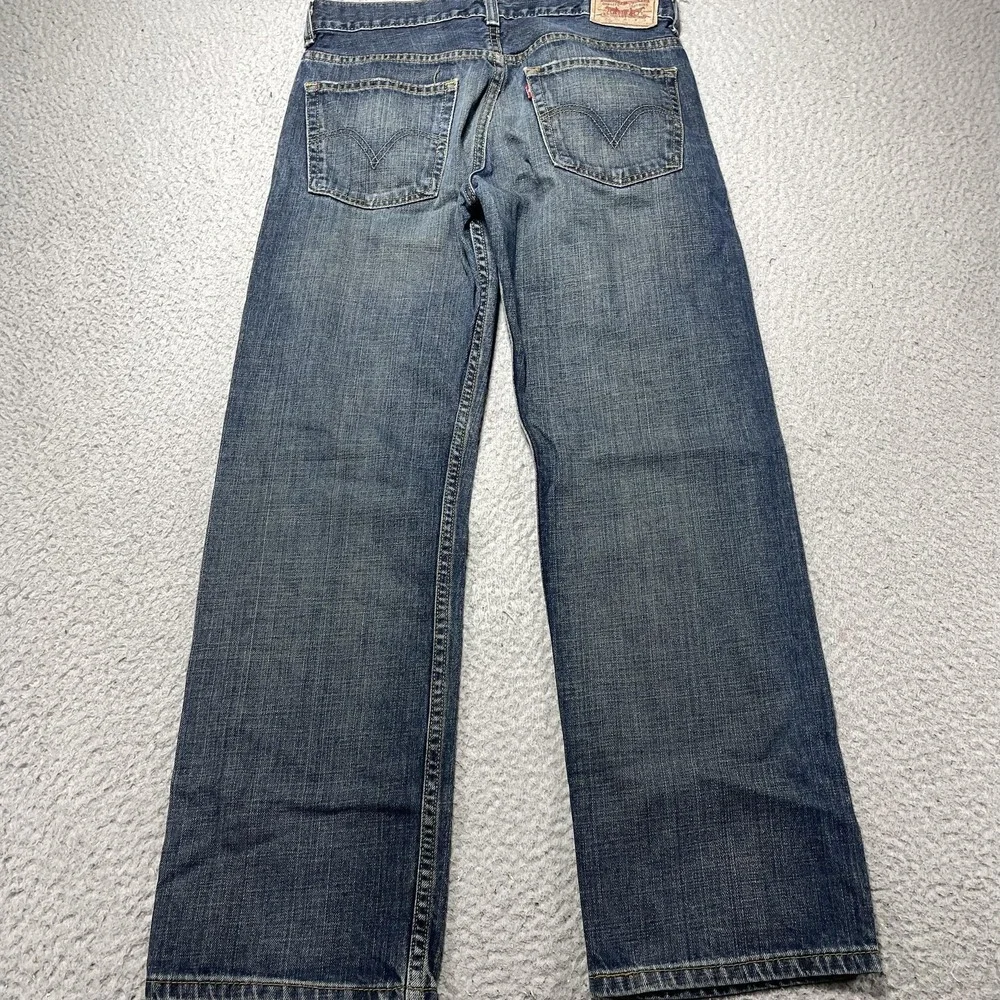 Levis 569 Loose Straight Jeans Mens 28x28 Blue Y2K Vintage Denim Mexico 2000s